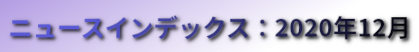 ニュースインデックス：2020年12月