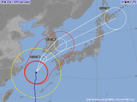 台風進路予想図