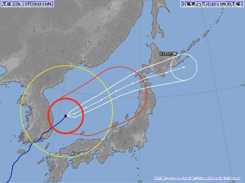 台風進路予想図