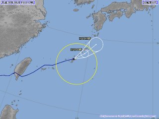 台風進路予報図