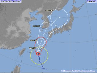 台風進路予想図