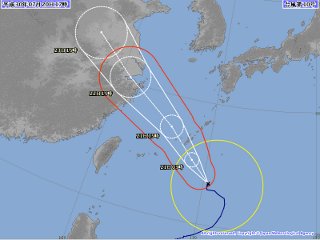 台風進路予想図