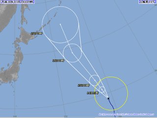 台風進路予想図