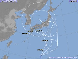 台風進路予想図