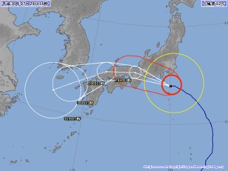 台風進路予想図