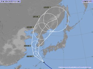 台風進路予想図