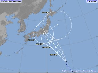 台風進路予想図