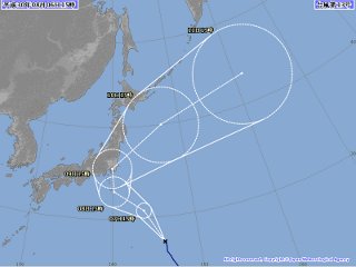 台風進路予想図