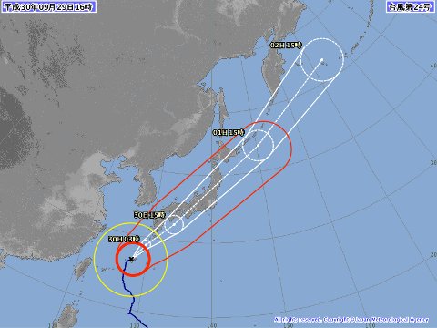台風進路予想図