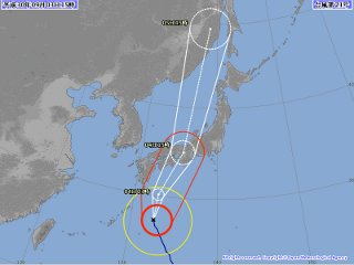 台風進路予想図