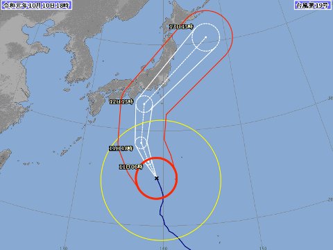 台風進路予想図