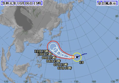 台風進路予想図