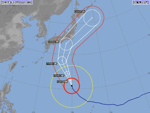 台風進路予想図
