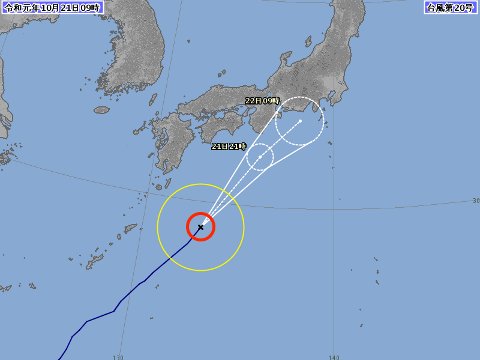 台風進路予想図