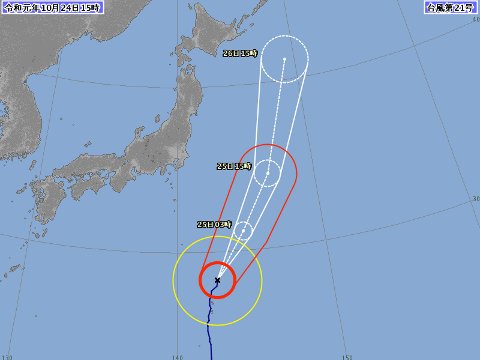 台風進路予想図