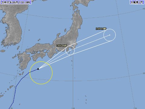 台風進路予想図
