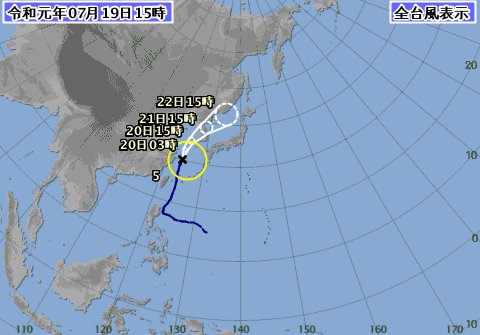 台風進路予想図