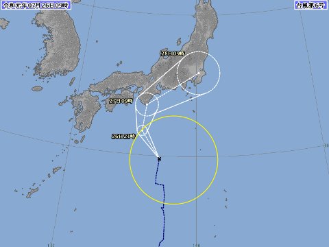 台風進路予想図