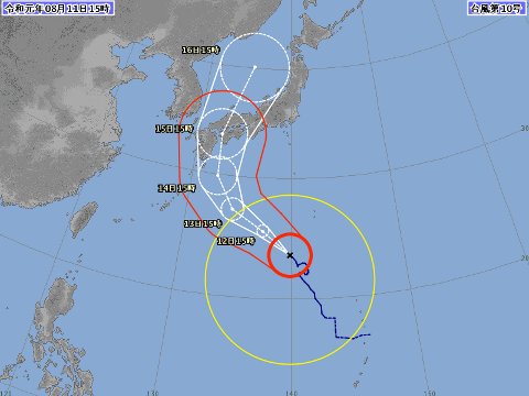 台風進路予想図