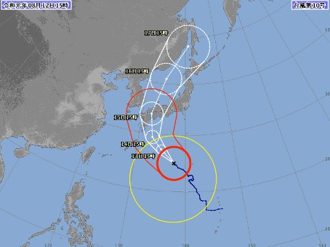 台風進路予想図