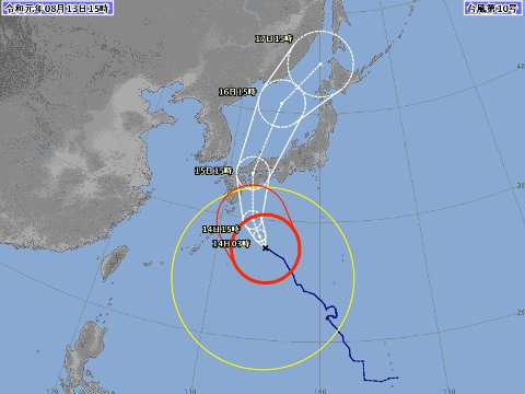 台風進路予想図