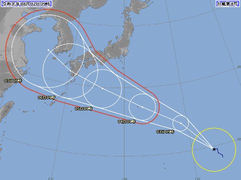 台風進路予想図