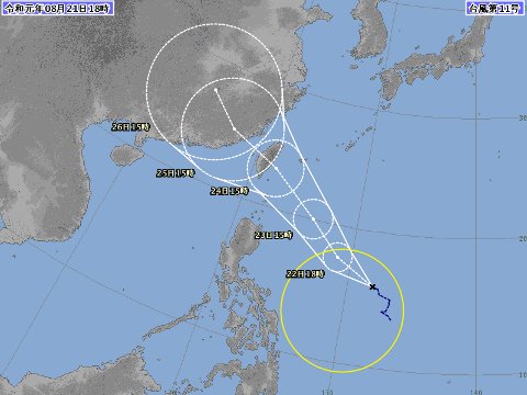 台風進路予想図