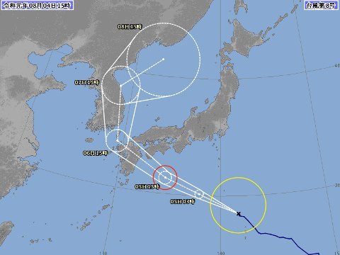 台風進路予想図
