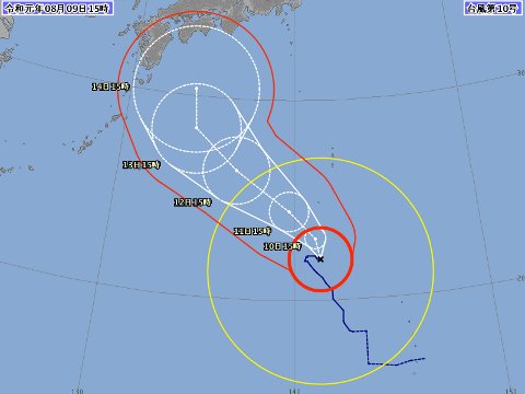 台風進路予想図