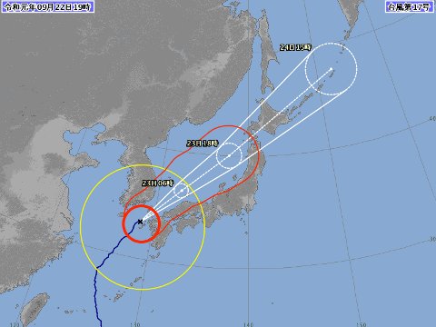 台風進路予想図