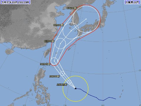 台風進路予想図