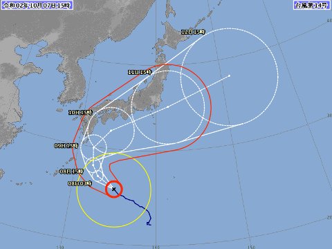 台風進路予想図