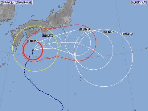 台風進路予想図