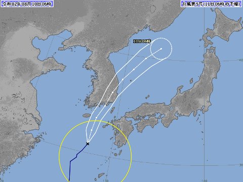 台風進路予想図
