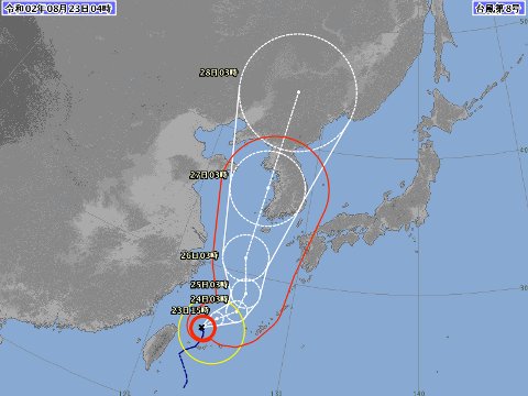 台風進路予想図