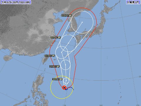 台風進路予想図