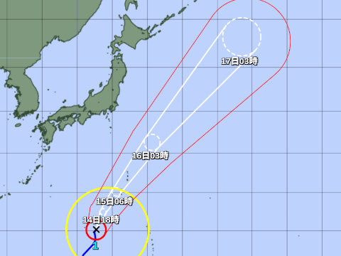 台風進路予想図