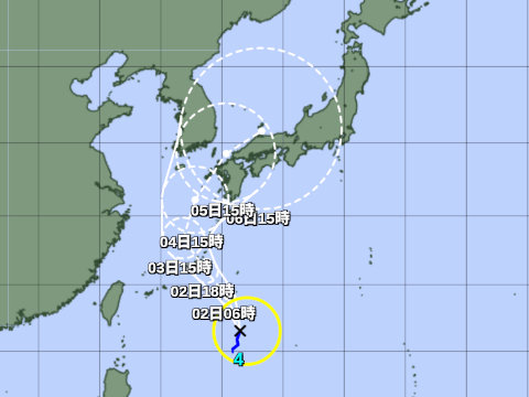 台風進路予想図