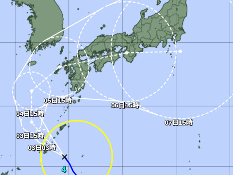 台風進路予想図