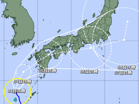 台風進路予想図
