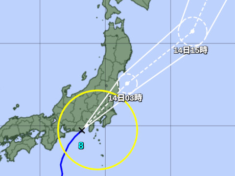 台風進路予想図