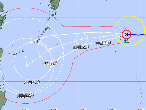 台風進路予想図