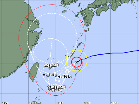 台風進路予想図