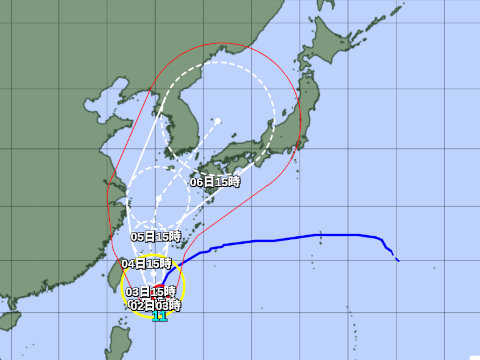 台風進路予想図