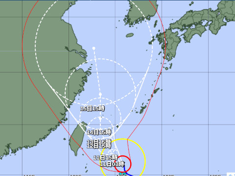 台風進路予想図