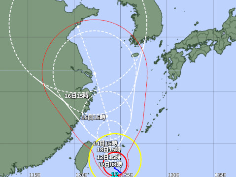台風進路予想図
