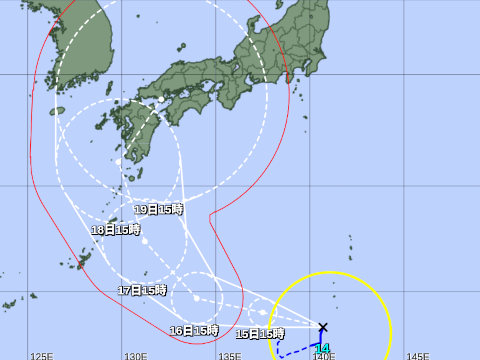 台風進路予想図