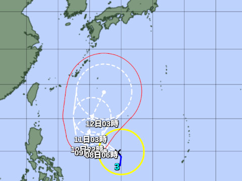 台風進路予想図