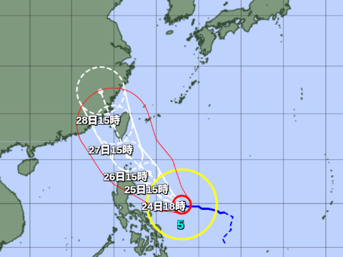 台風進路予想図