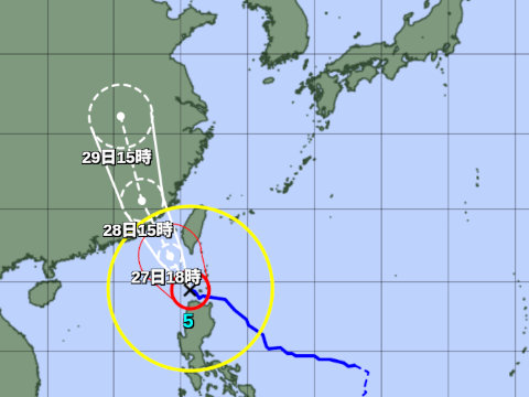 台風進路予想図